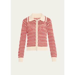 Guest In Residence Kirby Crochet Jacket - M - Bright Red
